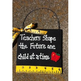 Teacher Gift 5217TS - Teachers Shape with Ruler/Apple Wood Sign