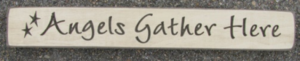 Primitive Wood Block 523 AGH Angels Gather Here Primitive Wood Block 523 AGH Angels Gather Here