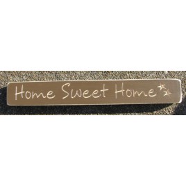 527HSH- Home Sweet Home engraved wood block 