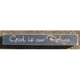 529G - God is Our Refuge Engraved wood block 