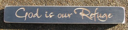 529G - God is Our Refuge Engraved wood block 