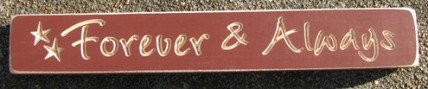 531Fa- Forever & Always engraved wood block 