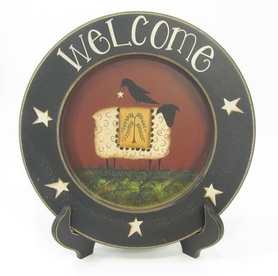 55247 - Crow Sheep Plate w/stand