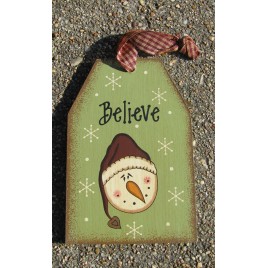 Wooden Christmas 55853 Snowman Tag Wooden Christmas 55853 Snowman Tag