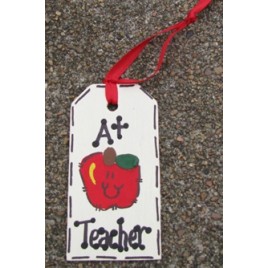 Teacher Gifts 56122AT A Plus Teacher Wood Teacher Tag Teacher Gifts 56122AT A Plus Teacher Wood Teacher Tag