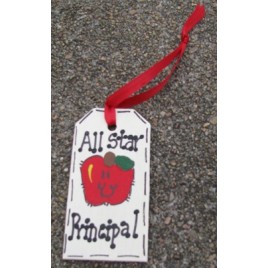 Teacher Gifts 56122P All Star Principal Wood Tag Teacher Gifts 56122P All Star Principal Wood Tag