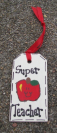 Teacher Gifts 56122ST  Super Teacher  Wood Tag