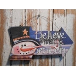Snowman Decor 5718 - Believe in the Season Snowman Arrow