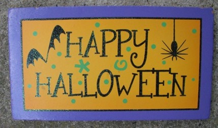  59038HH - Happy Halloween wood Block