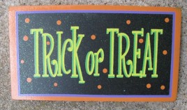 59038TT - Trick or Treat Wood block 