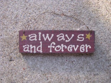 60077AAF - Always & Forever wood sign  60077AAF - Always & Forever wood sign