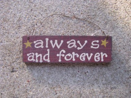 60077AAF - Always & Forever wood sign 