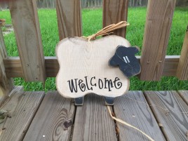 Primitive wood Sheep 6008 Baby Welcome  Sheep 