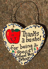 Teacher Gift  6015 Thanks a Bushel Special School Bus Driver 
