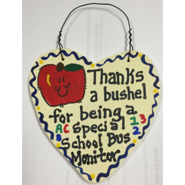 Teacher Gift  6030 Thanks a Bushel Special School Bus Monitor