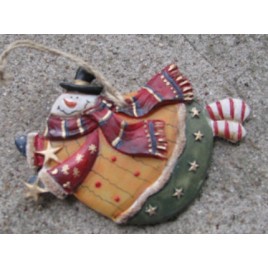 603264-Snowman Resin Ornament