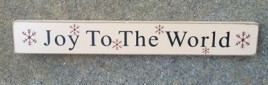 Primitive Wood Block 6081JTW - Joy to the World