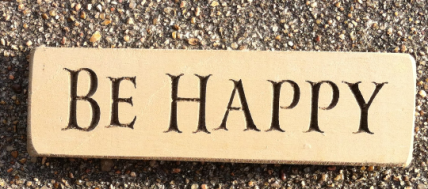 Primitive Engraved Wood Block 6401BHC Be Happy Primitive Engraved Wood Block 6401BHC Be Happy