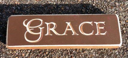 Primitive Engraved Wood 6409C Grace Block Primitive Engraved Wood 6409C Grace Block
