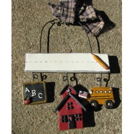 649CL Teacher Slate Schoolhouse Bus Resin Sign 649CL Teacher Slate Schoolhouse Bus Resin Sign