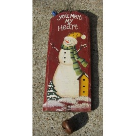  66058YMMH - You Melt My Heart Snowman Sign 