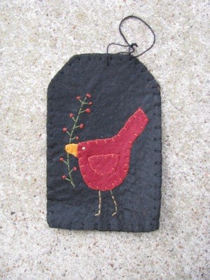 GT6718C- Cardinal Felt Gift Tag 