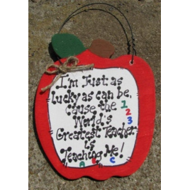 Teacher Gifts 682  Lucky Teacher Apple
