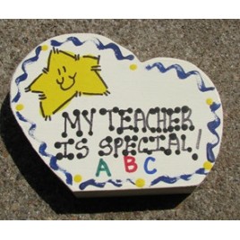 Teacher Gifts 69 My Teacher is Special  Wood Heart