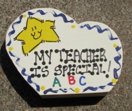 Teacher Gifts 69 My Teacher is Special  Wood Heart