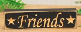 Primitive Country 6F Friends engraved wood  Block   