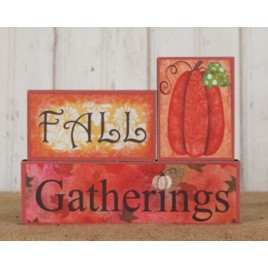 Primitive MDF Blocks 6w1828-Block Set Fall Gatherings 