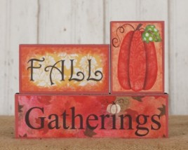 Primitive MDF Blocks 6w1828-Block Set Fall Gatherings 