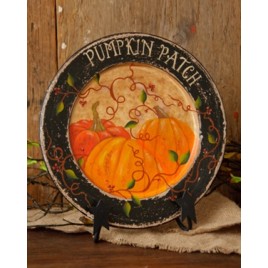 6W1518 - Pumpkin Patch Wood Plate 