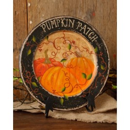 6W1518 - Pumpkin Patch Wood Plate  6W1518 - Pumpkin Patch Wood Plate