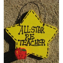 Art Teacher Gifts Yellow 7014 All Star  P.E. Teacher