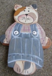 Country Crafts  709CBB-Cat Blue Boy Shelf Sitter