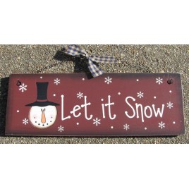Snowman Wood Christmas Hanging Sign 71776LIS Snowman Plaque Let it Snow Snowman Wood Christmas Hanging Sign 71776LIS Snowman Plaque Let it Snow