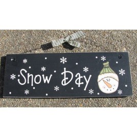 Wood Christmas 71775SD Snowman Plaque Snow Day