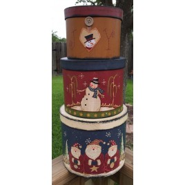 79676 Joy Snowman Nesting Boxes set of 3  