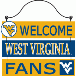 80129-West  Virginia Welcome Fans wood Sign 