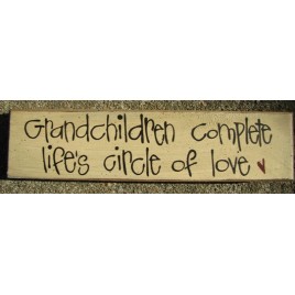 82161G - Grandchildren Complete life's circle of love wood block