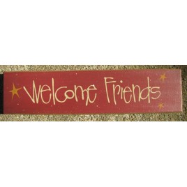 82216W - Welcome Friends wood block 