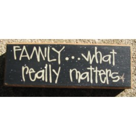 82249W-Family...What  really matters wood block