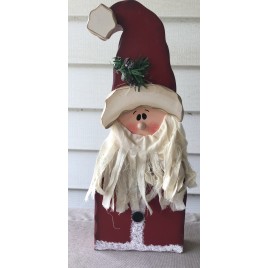 8350 - Standing wood Santa with Beard 