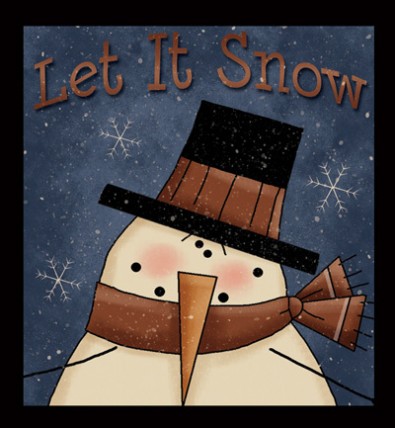 Primitive Wood Sign 843LS - Let It Snow Snowman Primitive Wood Sign 843LS - Let It Snow Snowman