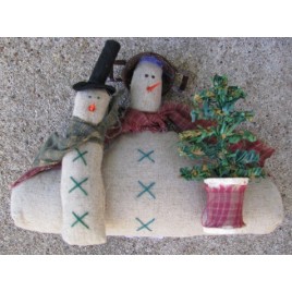 86408-Primitive Snowman w/tree 