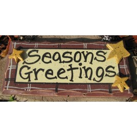 8651M - seasons greetings wood sign 