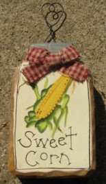 879SC - Sweet Corn  mini wood mason jar 