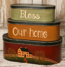 8B2932-Bless This House  set of 3 Nesting Box