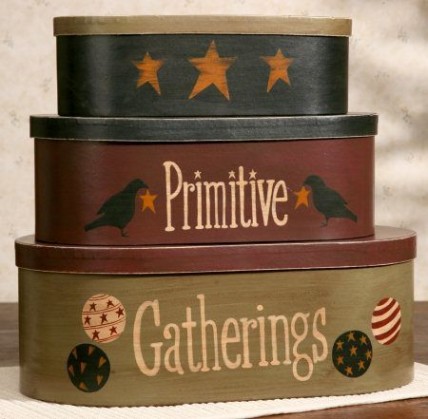 Primitive Nesting Boxes set of 3 8B2935-Primitive Gatherings Primitive Nesting Boxes set of 3 8B2935-Primitive Gatherings